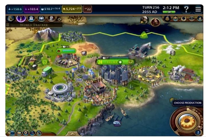Civilization VI gameplay on the iPad Pro.