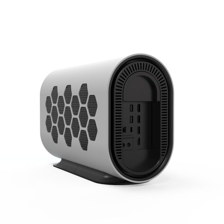 A render of the back of the Concept Polaris external GPU.