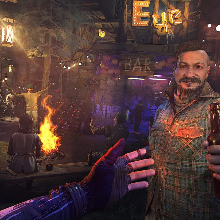 Frank hands the player a beer in Dying Light 2.