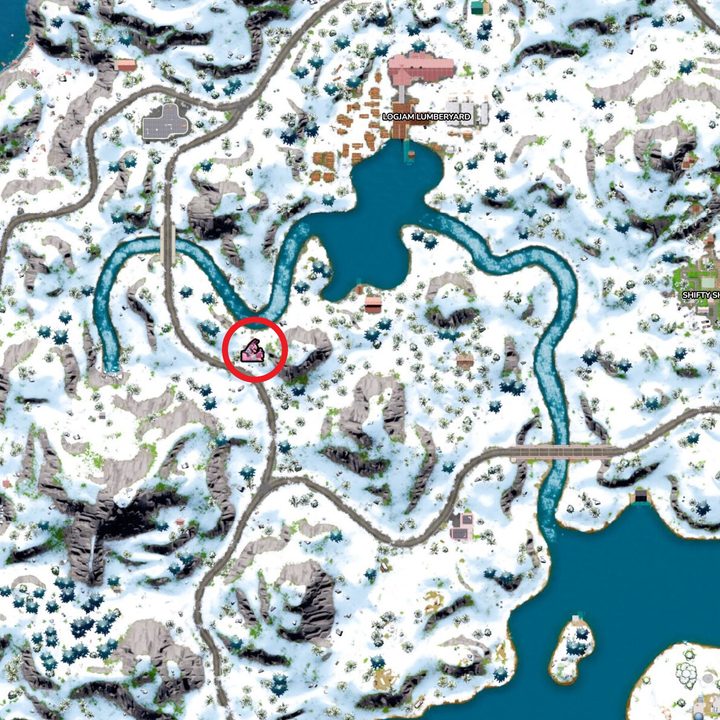 Map of Lt. Llama in Fortnite.
