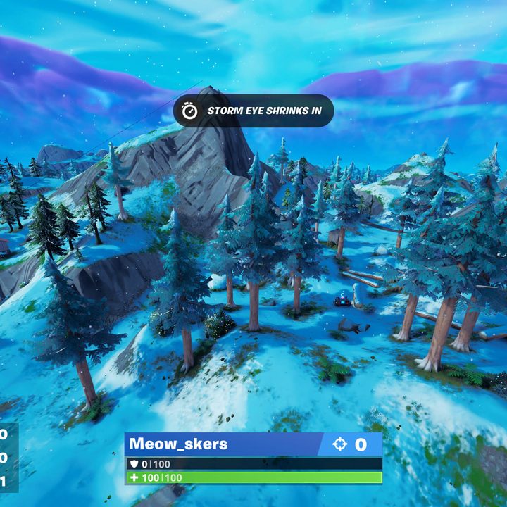 Pine trees in Fortnite.