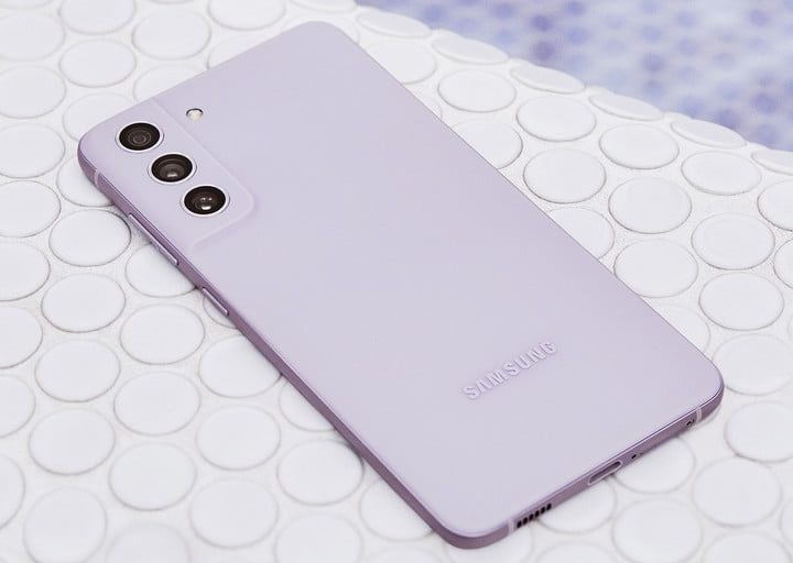 The rear panel of the Samsung Galaxy S21 FE.