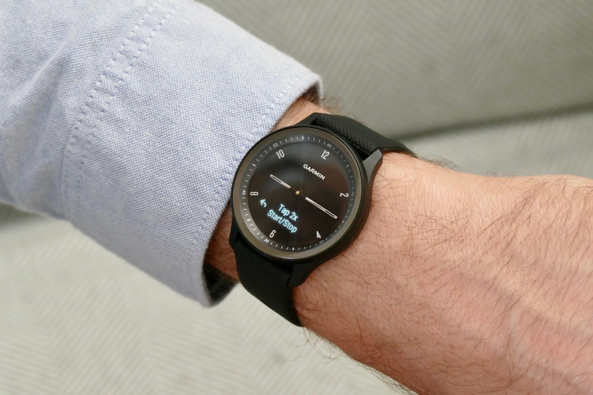 Garmin Vivomove Sport workout mode.