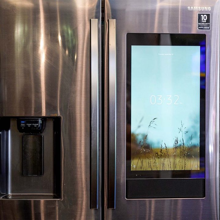 The smart fridge in a luxury home in California's San Fernando Valley.