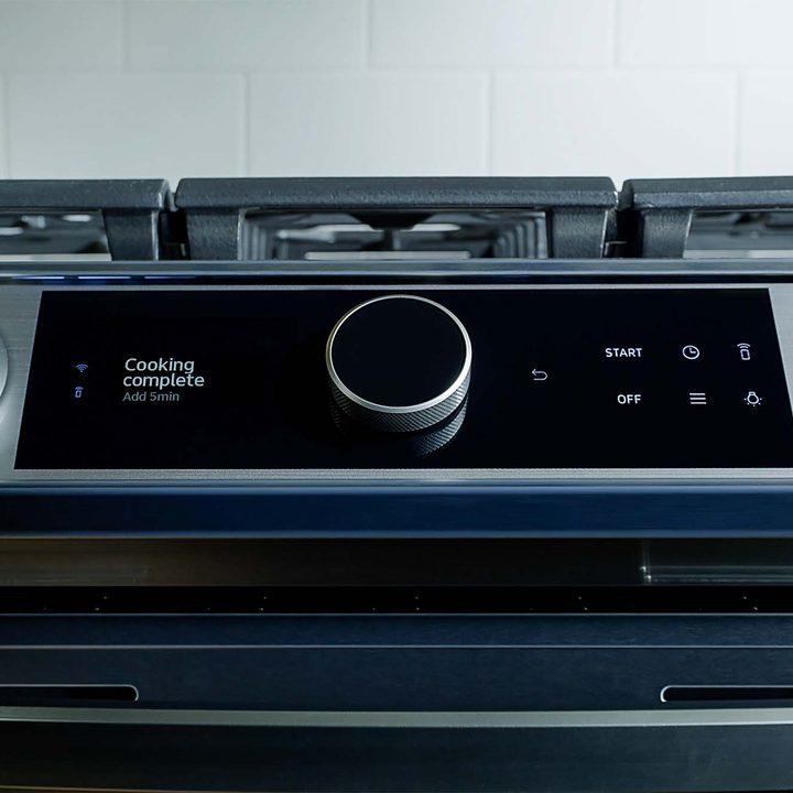 A smart stove in a luxury home in California's San Fernando Valley.