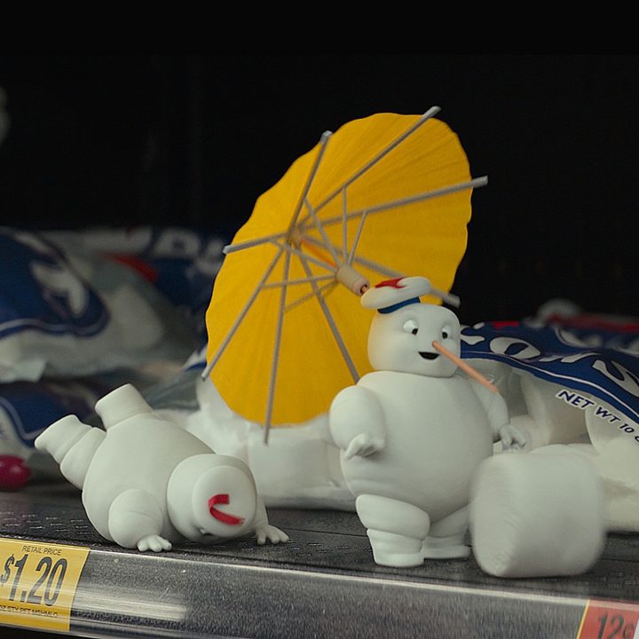 The miniature Marshmallow Men from Ghostbusters: Afterlife.