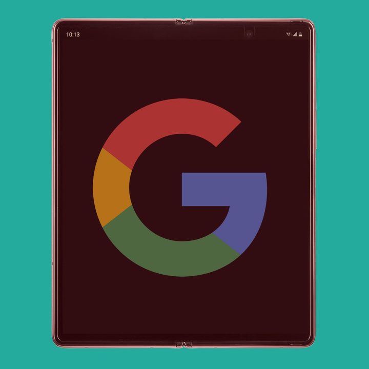 Concept sketch of a Google foldable phone.