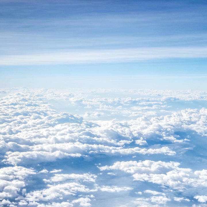 An image of clouds and sky is good for setting your TV's brightness and contrast levels.