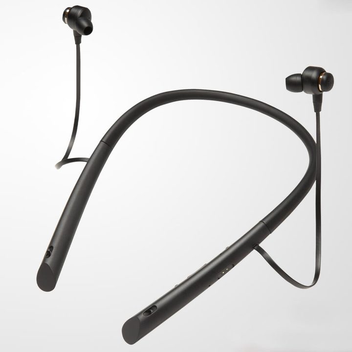 Ible Airvida air purifying Bluetooth headphones against a white background.