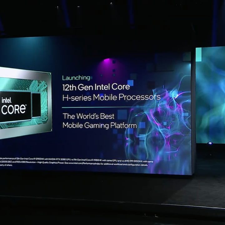 Intel presenting 12th-gen mobile processors.