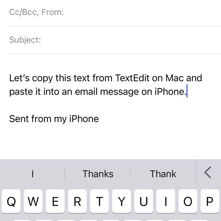 Text pasted on iPhone.