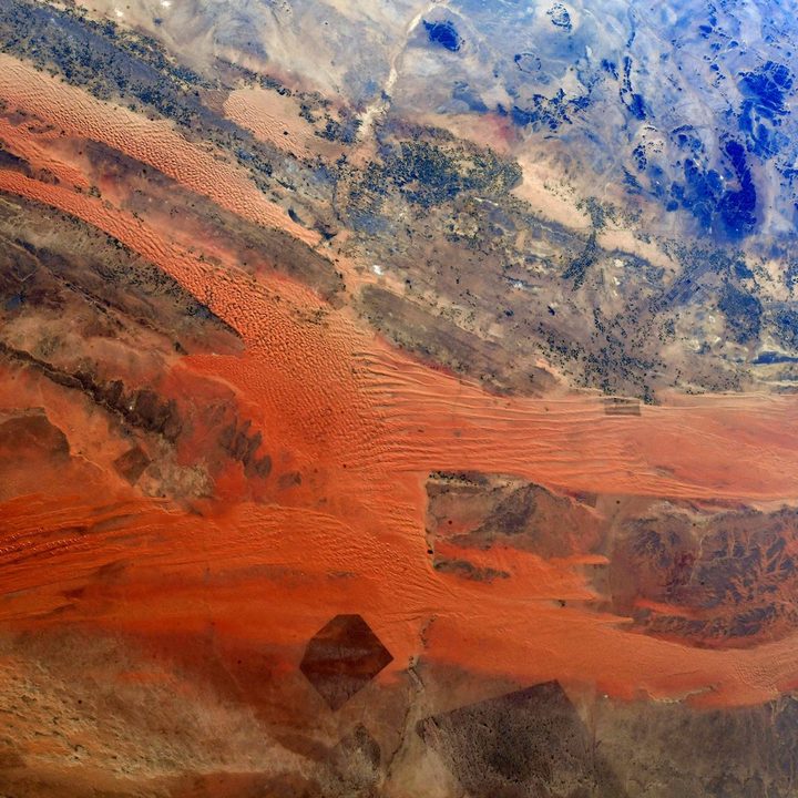 A view of Saudi Arabia from the space station.