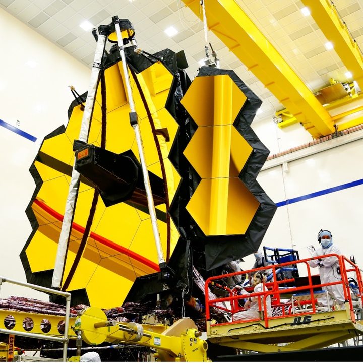 The James Webb Space Telescope’s primary mirror wings.