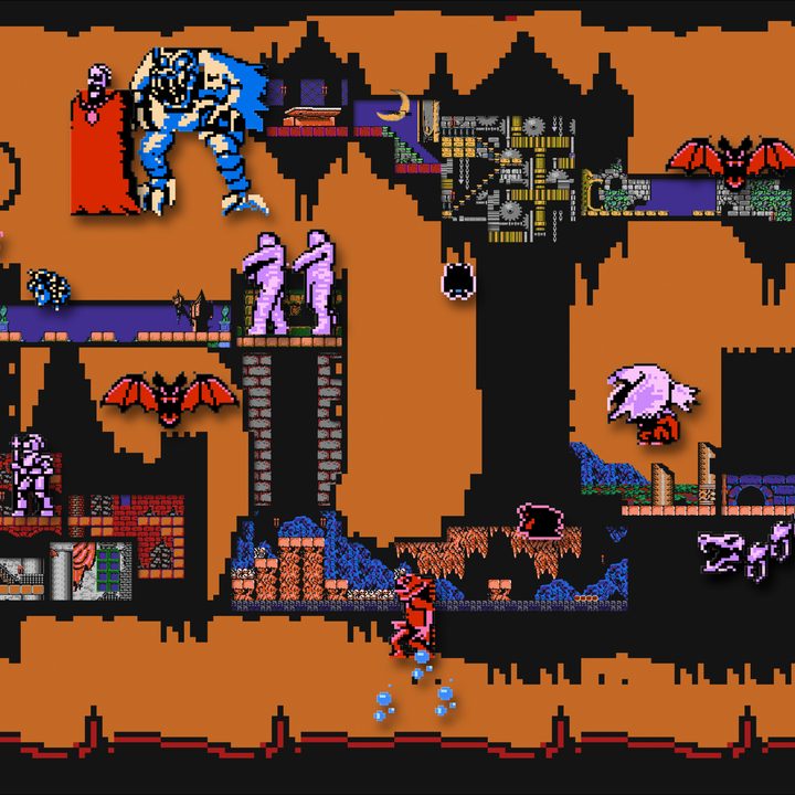 A Castlevania pixel art map that Konami is selling as an NFT.