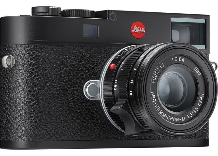 The Leica M11 with a lens attached.