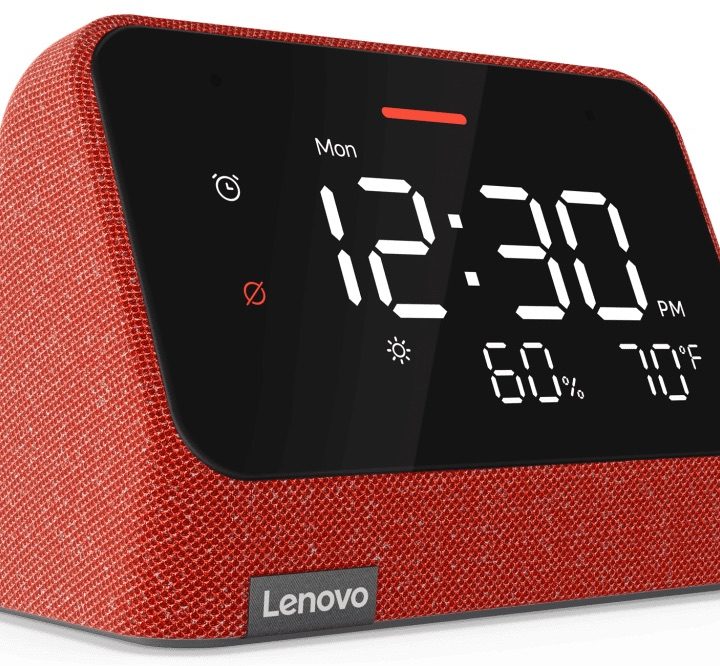 The new Lenovo Smart Clock Essential with Alexa.