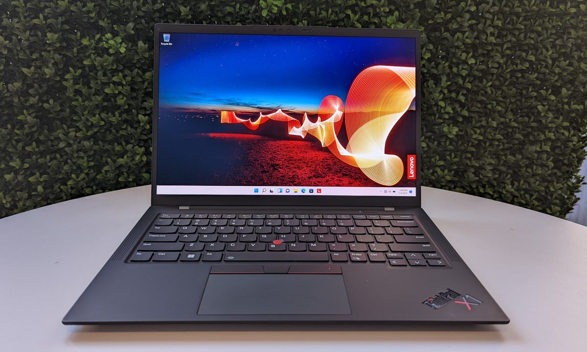 Lenovo ThinkPad X1 Carbon Gen 10 front view.
