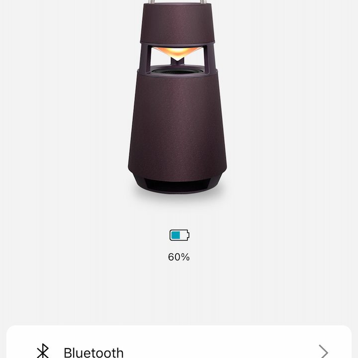 LG XBOOM 360 app.