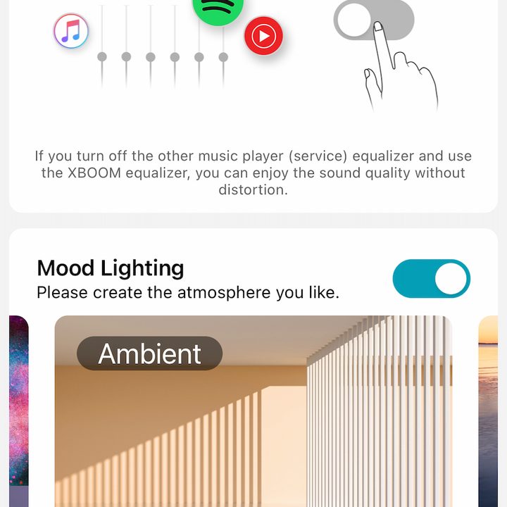 LG XBOOM 360 app.