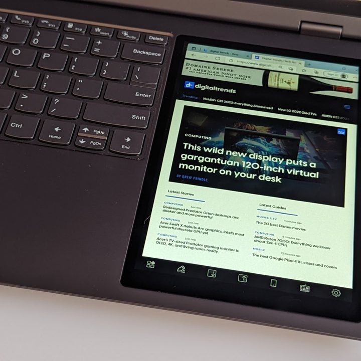 ThinkBook Gen 3 Plus with Microsoft Edge.