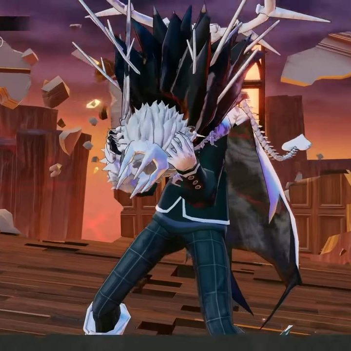 The protagonist of Monark holding his head due to induced Madness.