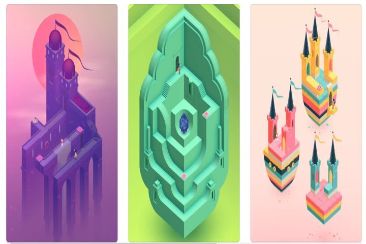 Monument Valley 2 screenshots on iPad Pro.