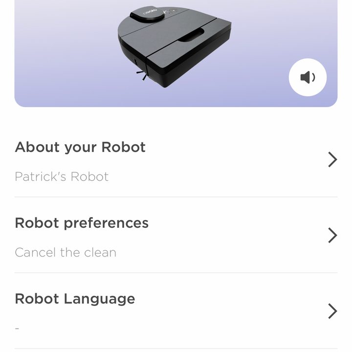 The MyNeato app lets you adjust your Neato robot vacuum preferences.