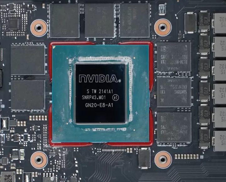 The first appearance of Nvidia's GA103 GPU. in an RTX 3080 Ti laptop.