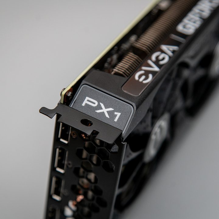 PX1 logo on the RTX 3050 graphics card.