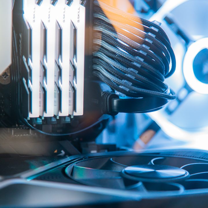 A USB 3.0 header on a motherboard.