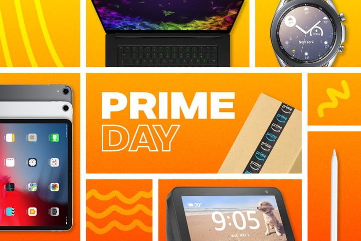 Prime Day graphic with multiple products.
