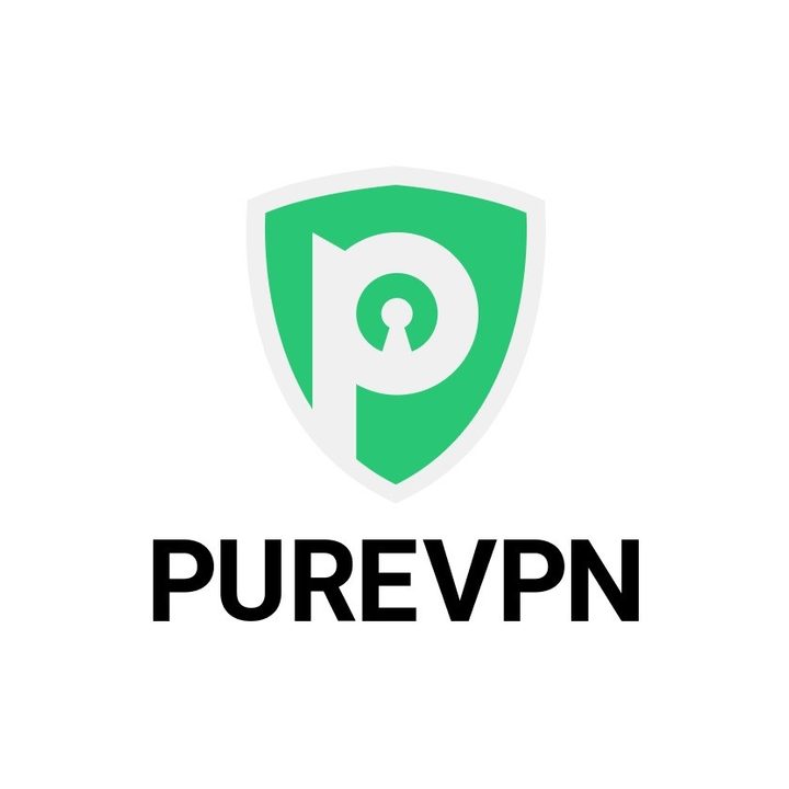 PureVPN logo with black text on white background.