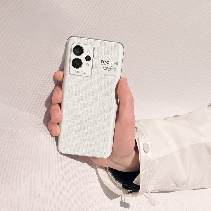 Realme GT 2 Pro back, held in hand.