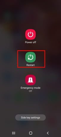 Restart phone.
