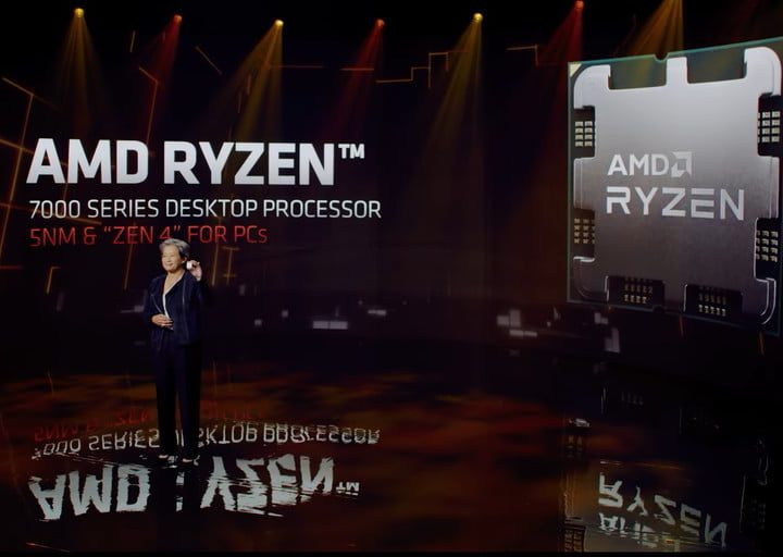 Ryzen 7000 CPU at CES 2022.