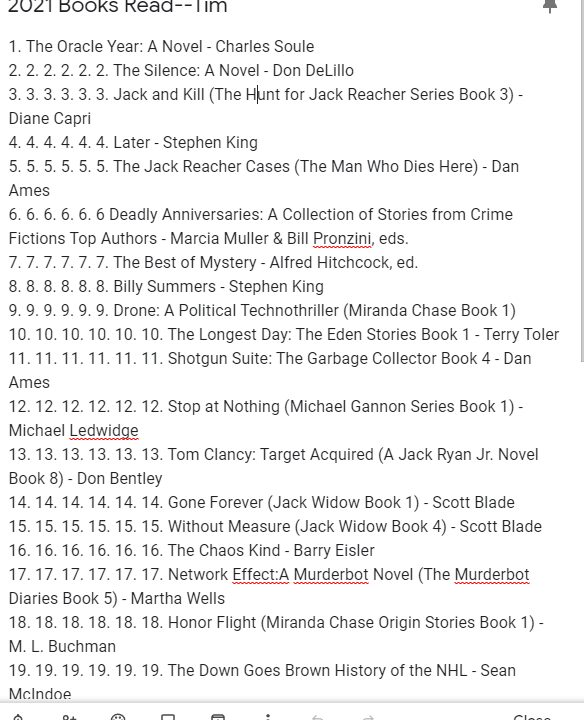 A screengrab showing the issue with numbered lists on the Google Keep app on Samsung smartphones.
