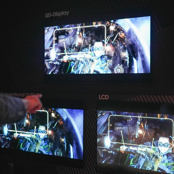 Samsung QD-OLED display at CES 2022.