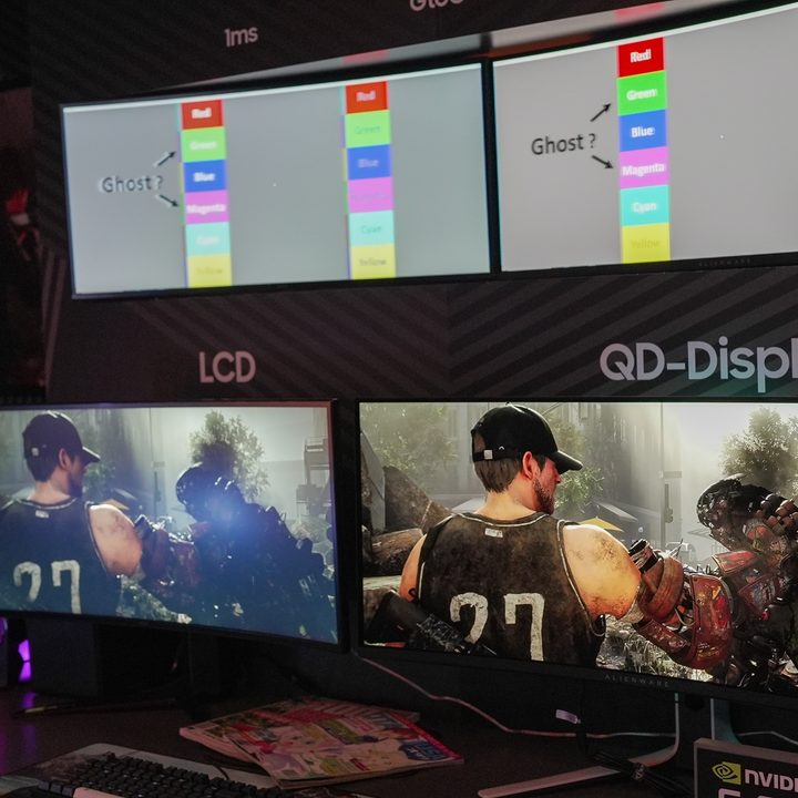 Samsung QD-OLED display at CES 2022.