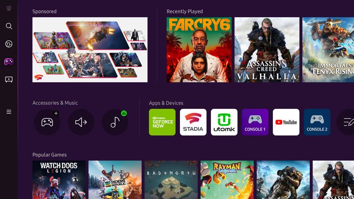Samsung TV Gaming Hub.