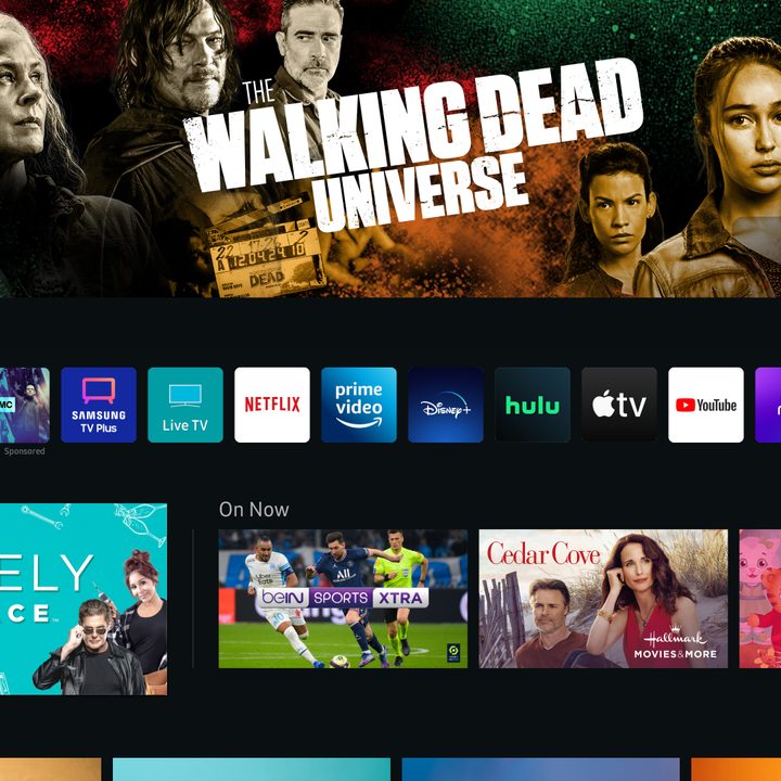 Samsung TV smart hub.