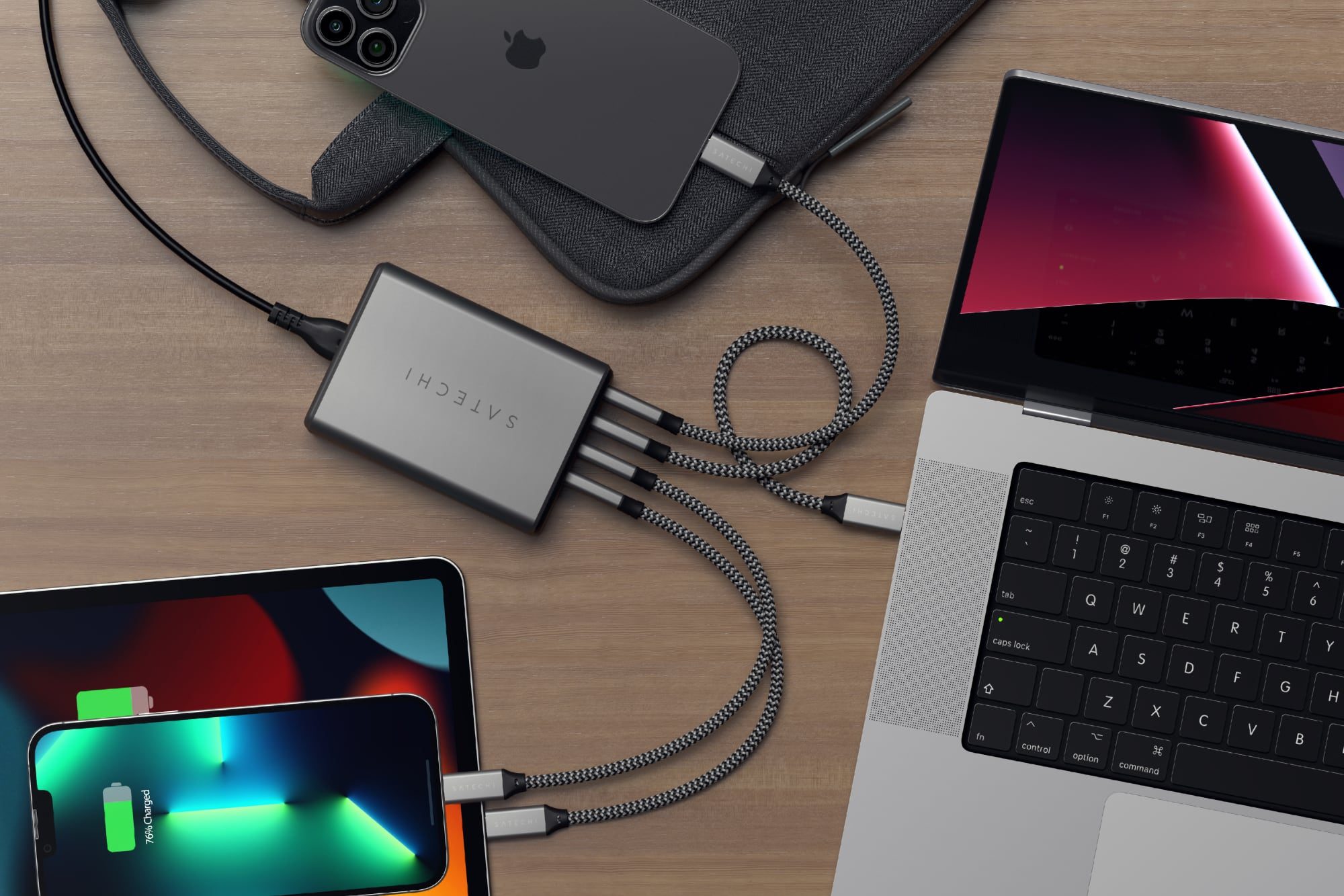 Satechi just launched a crazy 165-watt, 4-port USB-C charger