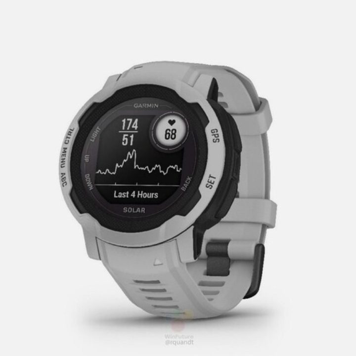 A render of a Garmin Instinct 2 smartwatch.