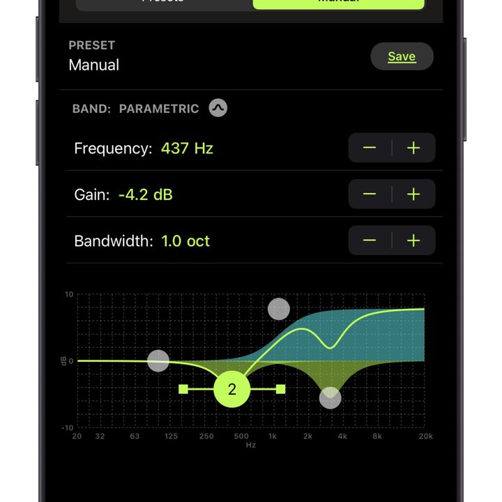 ShurePlay Plus app for iOS.