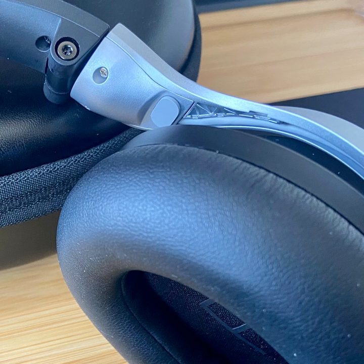 Shure Aonic 40 ANC headphones (earcup fork detail).