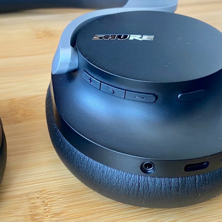 Shure Aonic 40 ANC headphones (controls detail).