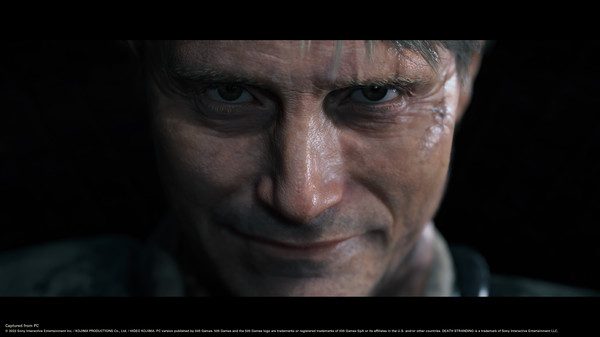 Mads Mikkelsen levels a malevolent stare in Death Stranding