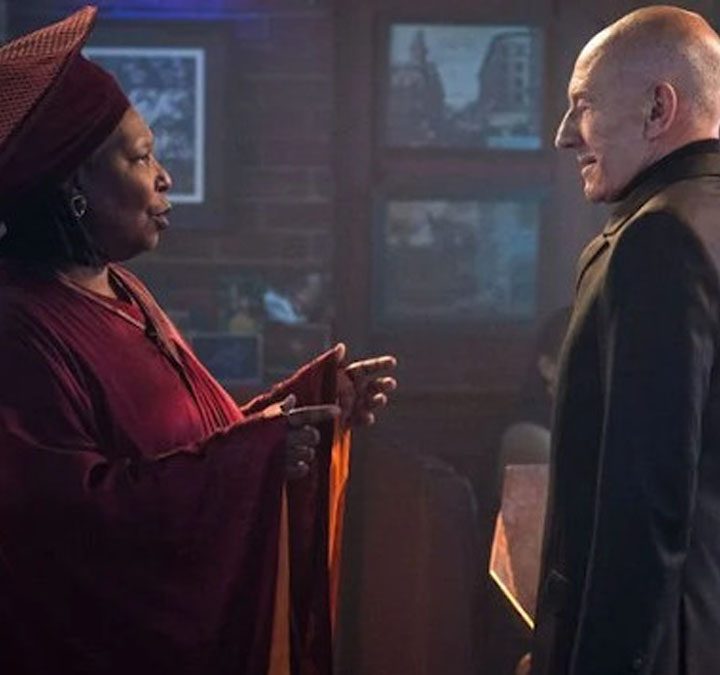 Whoopi Goldberg and Patrick Stewart in Star Trek: Picard season 2.