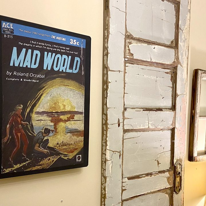 A custom Ikea Symfonisk Picture Frame speaker cover from Unisk hanging on a wall.