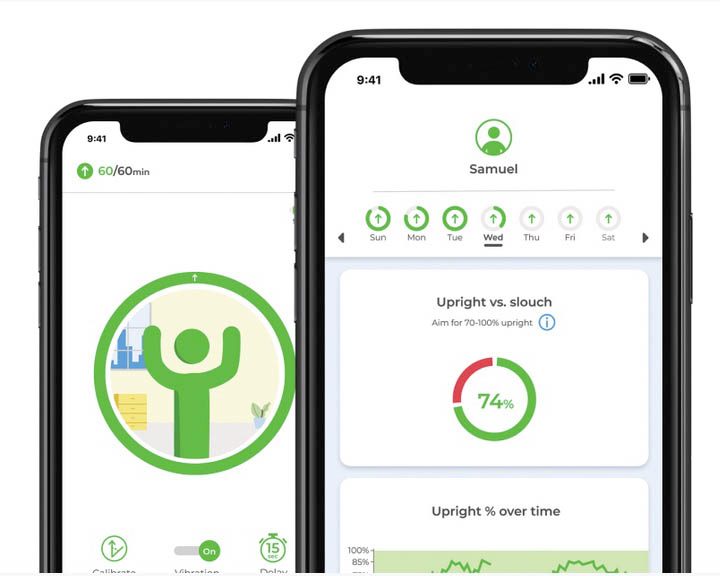 Upright Go app progress.