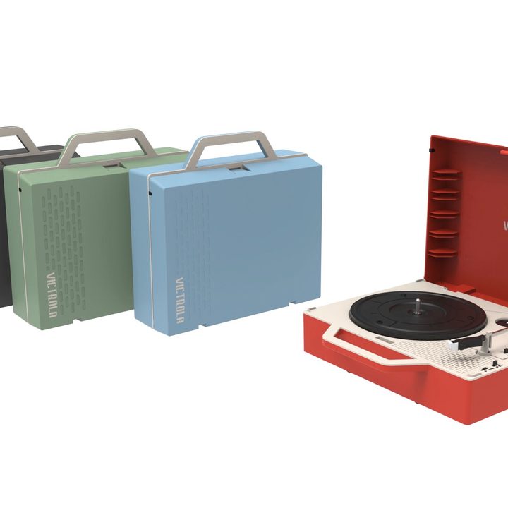Victrola Re-Spin suitcase record player.